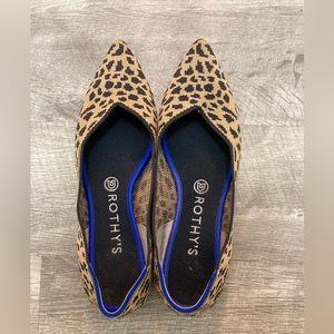 Rothy’s The Point in Cheetah, size 9.5 (retired print) like new